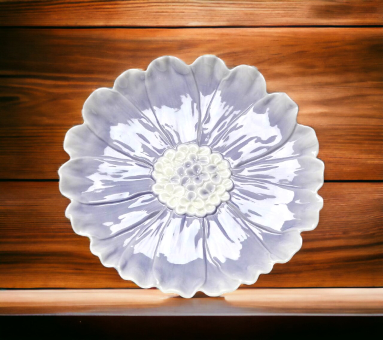 Ceramic Dahlia Flower Plates - Set Of 2, Home Décor, Gift for Her, Gift for Mom, Nature Lover Décor, Cottagecore, Cafe Decor